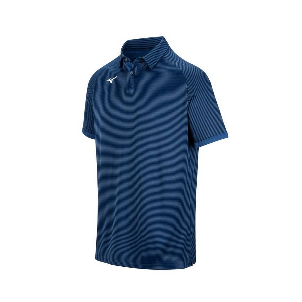 Camisas Polo Mizuno Scout - Homem - Azul Marinho - WJZAH3217